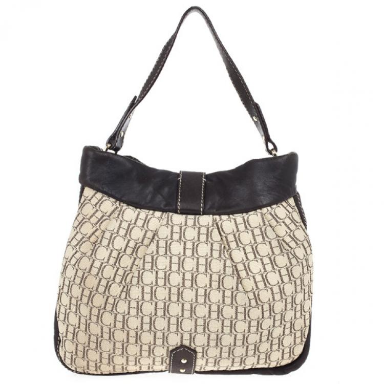 Pre Owned Carolina Herrera Monogram Bucket Bag