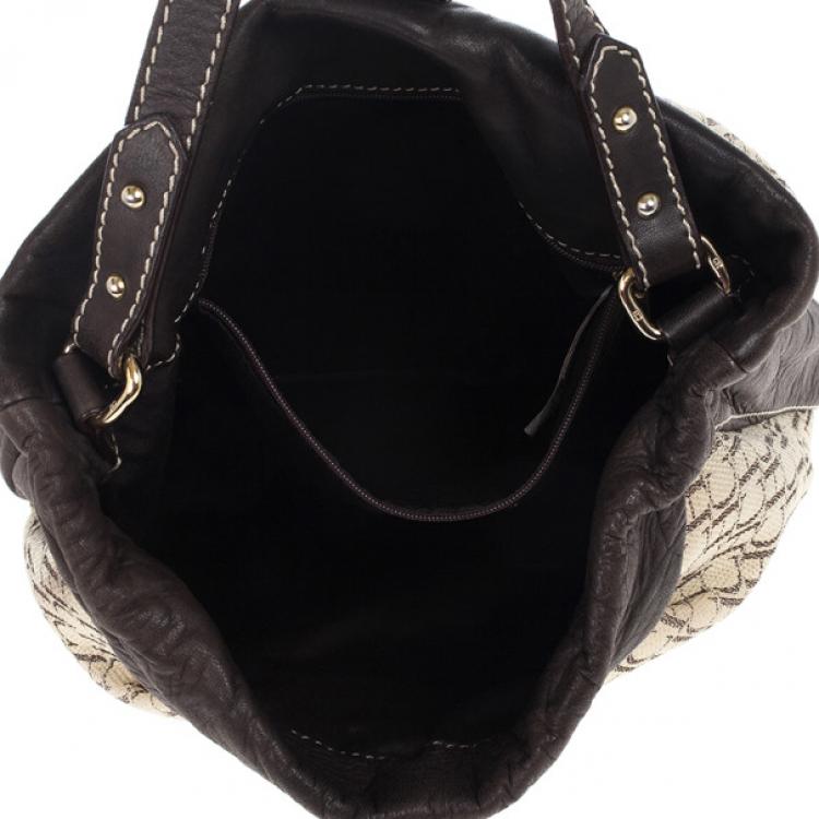 Pre Owned Carolina Herrera Monogram Bucket Bag