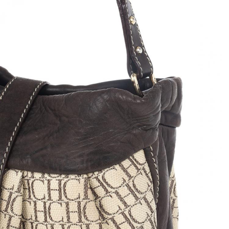 Pre Owned Carolina Herrera Monogram Bucket Bag