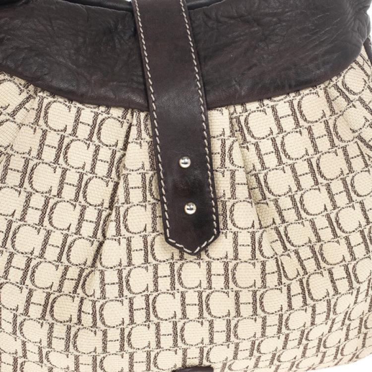 Pre Owned Carolina Herrera Monogram Bucket Bag