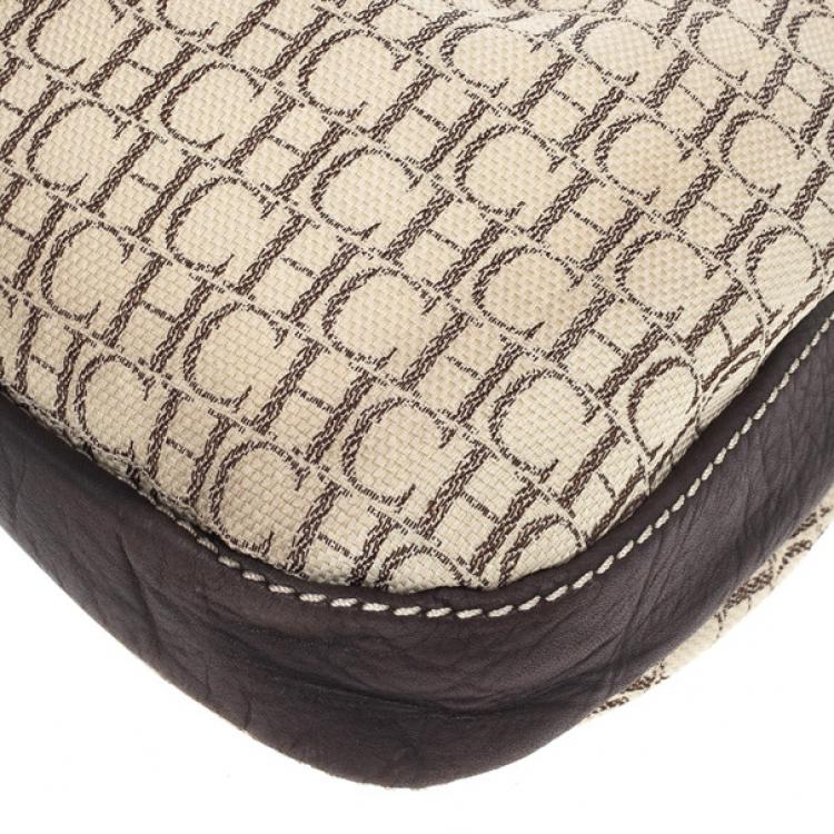 Pre Owned Carolina Herrera Monogram Bucket Bag