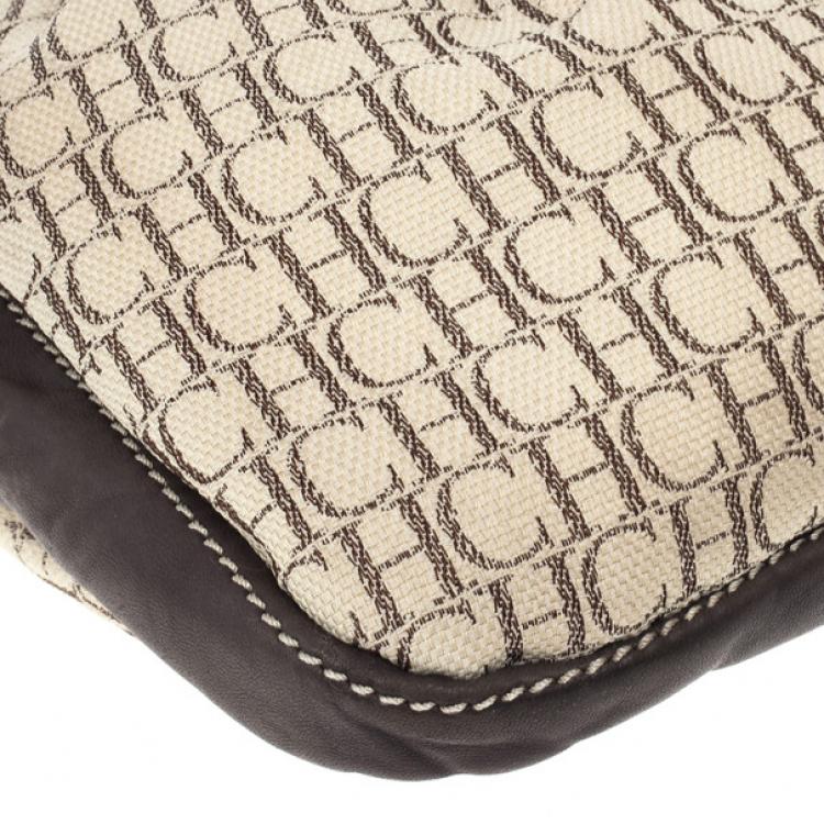 Pre Owned Carolina Herrera Monogram Bucket Bag