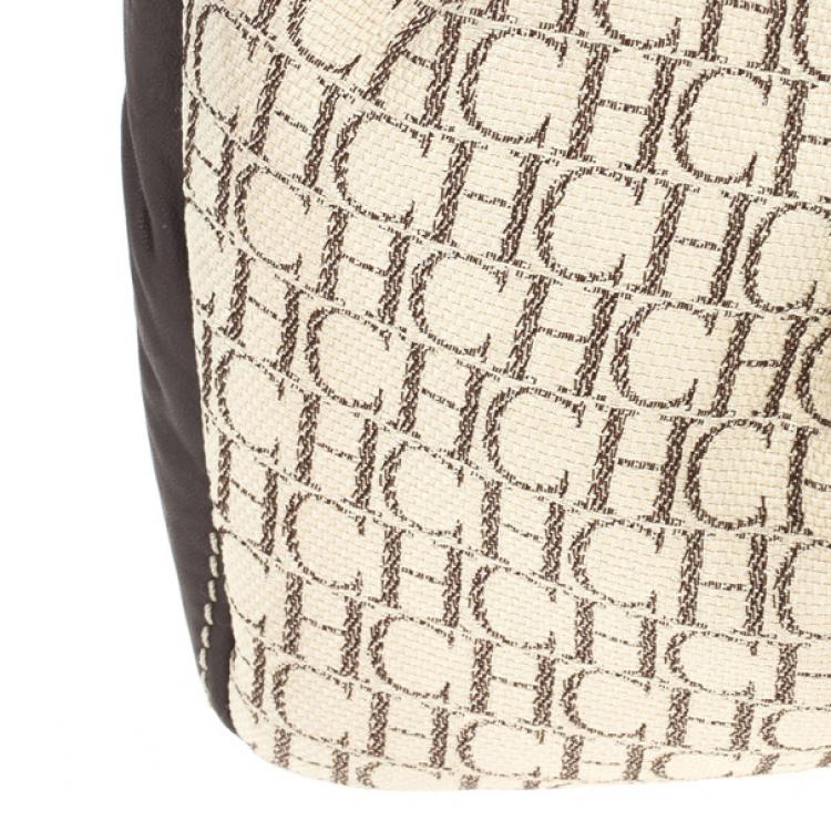 Pre Owned Carolina Herrera Monogram Bucket Bag