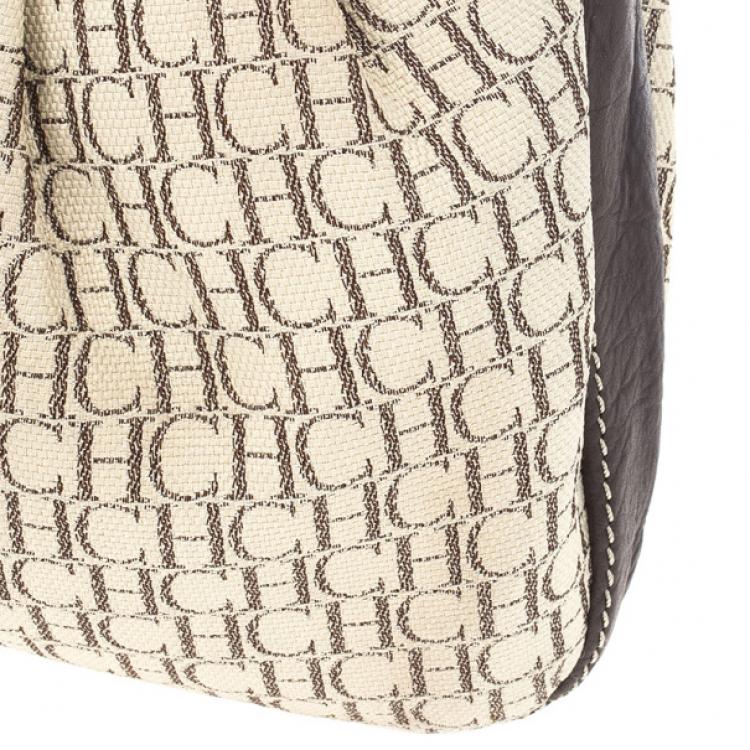 Pre Owned Carolina Herrera Monogram Bucket Bag