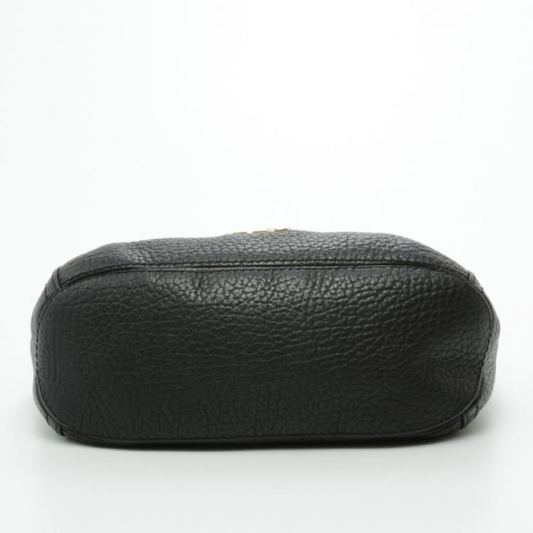 Pre Owned Carolina Herrera Black Leather Maria Shoulder Bag