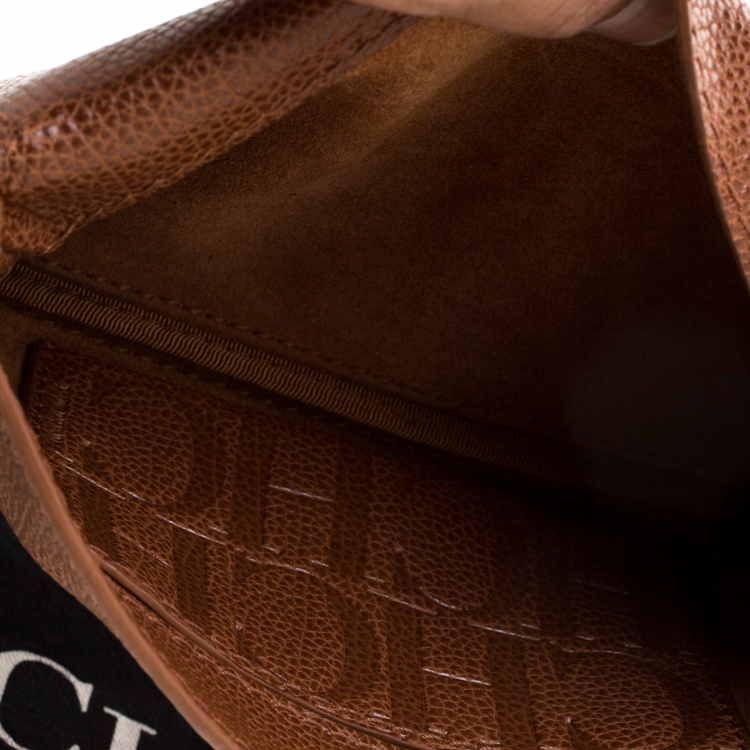 Pre Owned Carolina Herrera Tan Leather Chain Flap Shoulder Bag