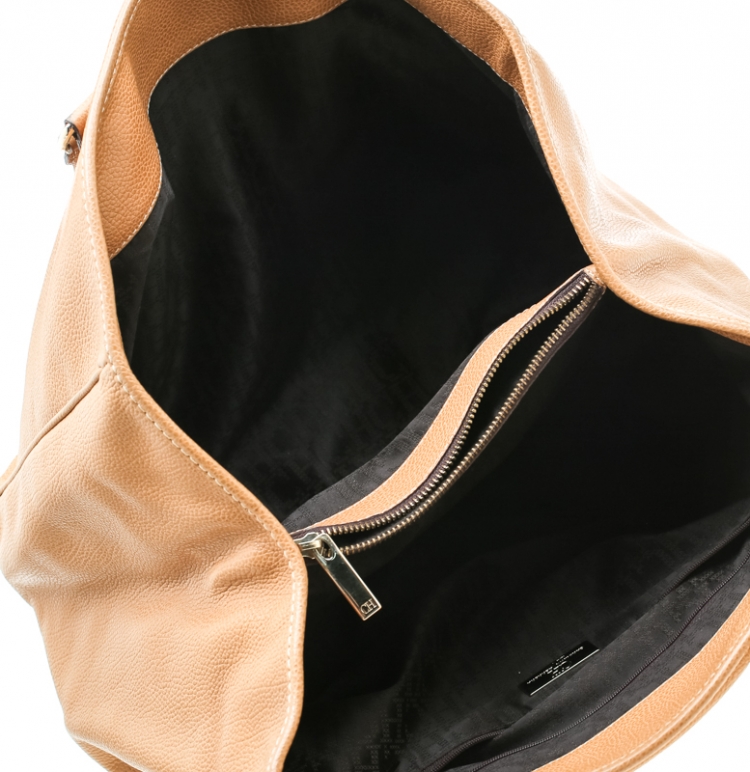 Pre Owned Carolina Herrera Caramel Leather Matteo Tote