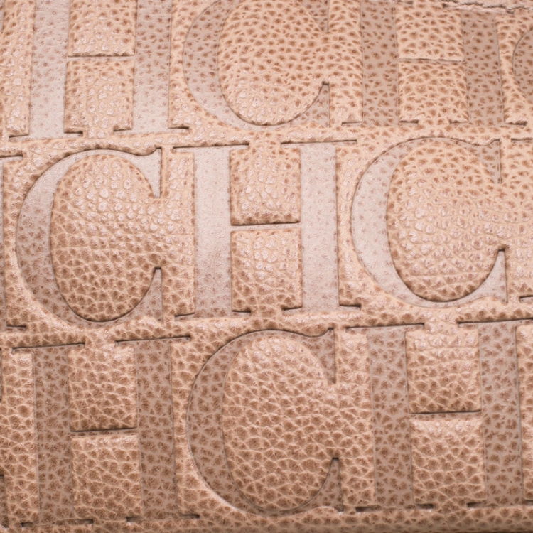 مملوكة مسبقًا Carolina Herrera Light Brown Leather Minuetto Top Handle Bag