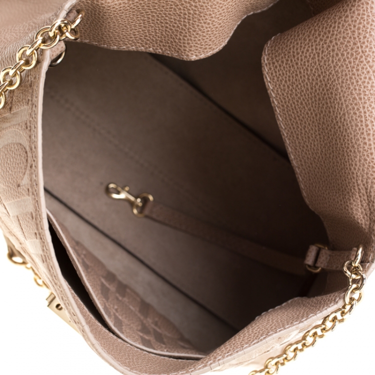 مملوكة مسبقًا Carolina Herrera Light Brown Leather Minuetto Top Handle Bag