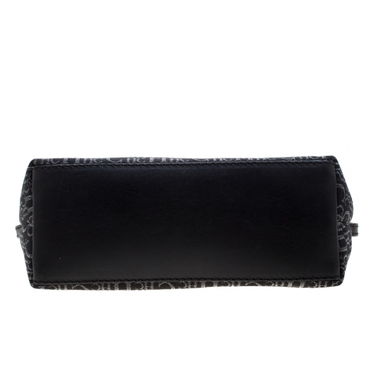 Pre Owned Carolina Herrera Black Signature Canvas Pochette Bag