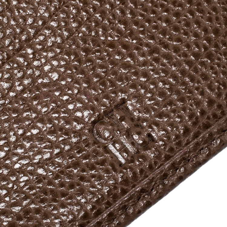 Pre Owned Carolina Herrera Brown Leather Continental Wallet