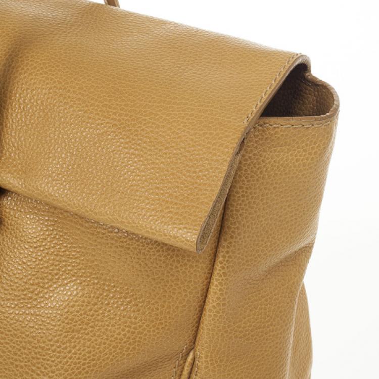 Pre Owned Carolina Herrera Beige Adagio Leather Bag