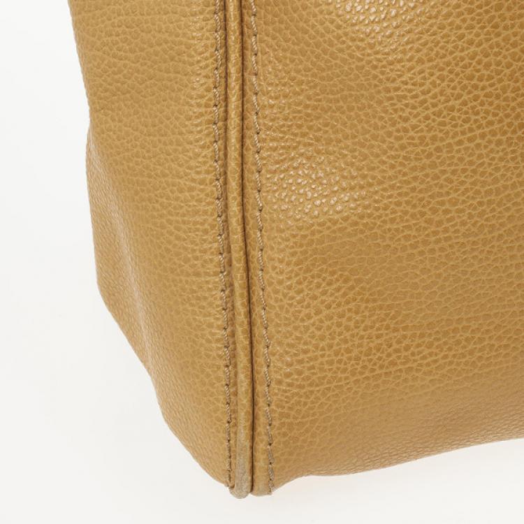 Pre Owned Carolina Herrera Beige Adagio Leather Bag