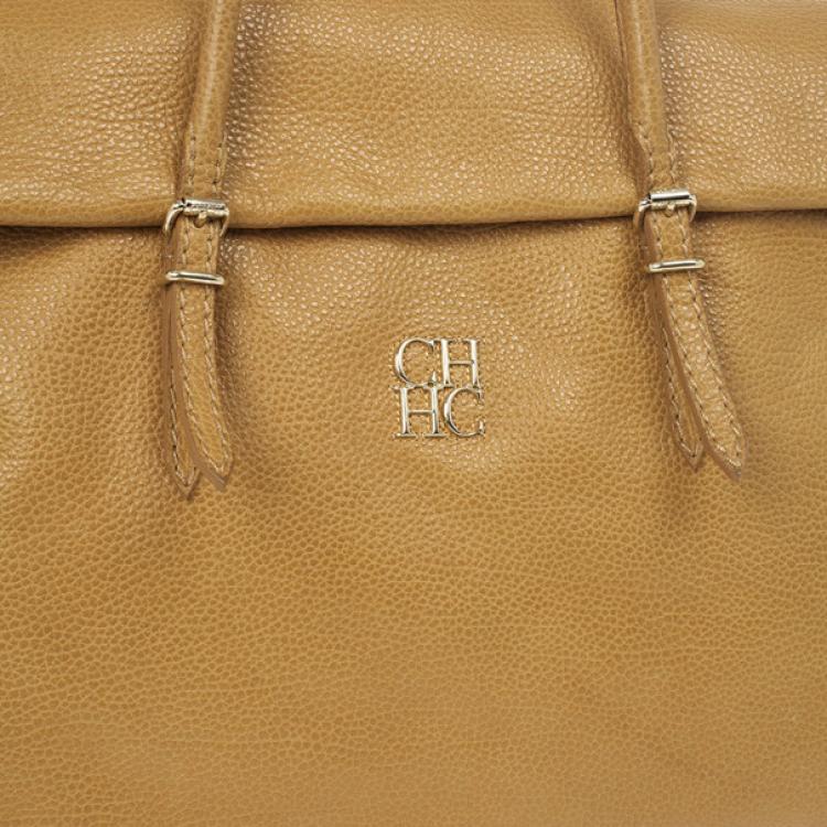 Pre Owned Carolina Herrera Beige Adagio Leather Bag