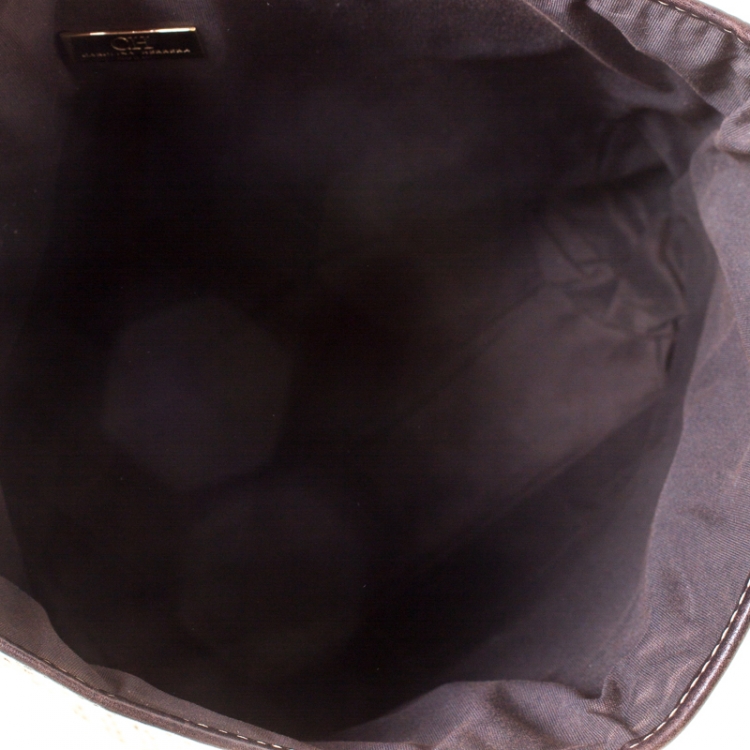 Pre Owned Carolina Herrera Beige/Brown Monogram Canvas Shopper Tote 