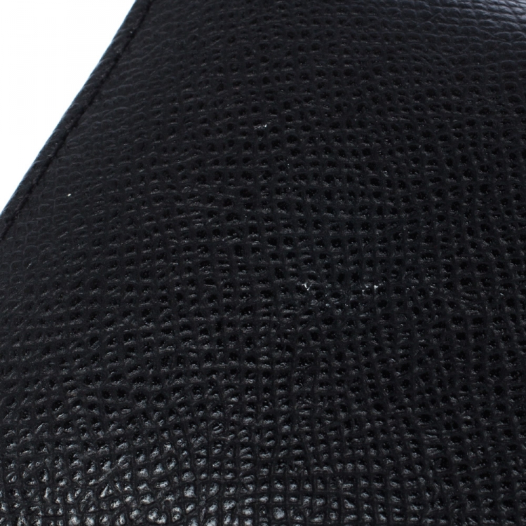 Pre Owned Carolina Herrera Black Leather Bifold Wallet