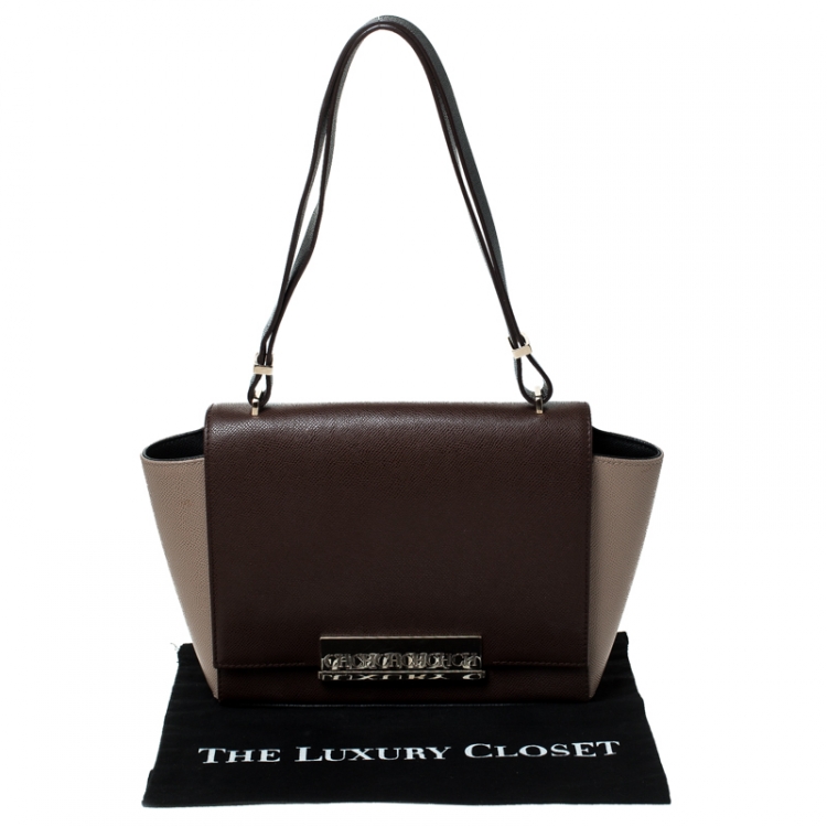 Pre Owned Carolina Herrera Multicolor Leather Shoulder Bag