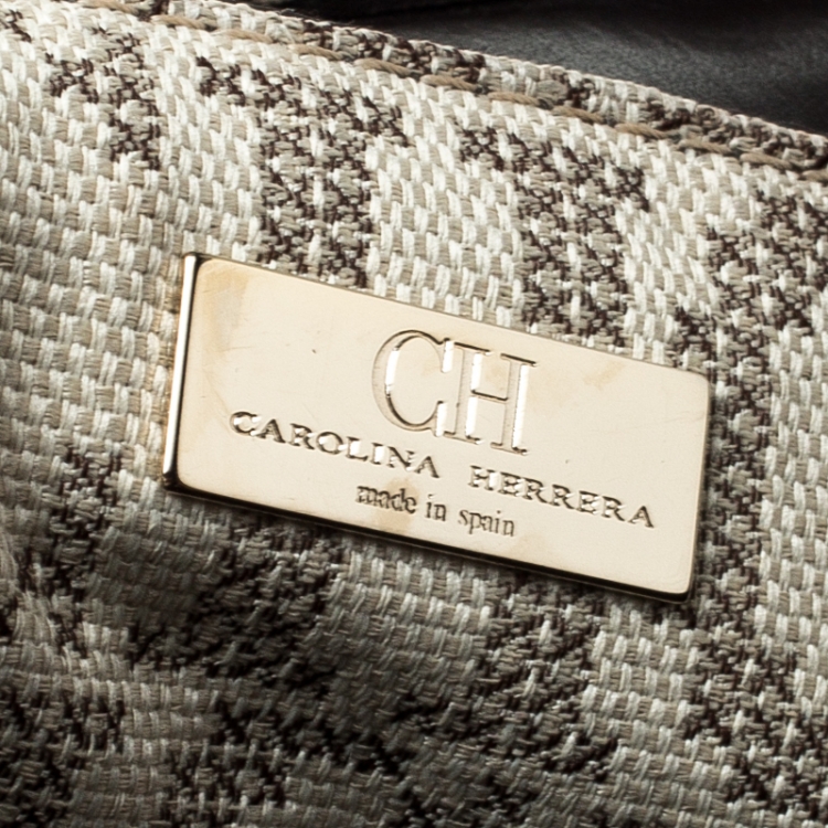 Pre Owned Carolina Herrera Multicolor Monogram Canvas Shopper Tote