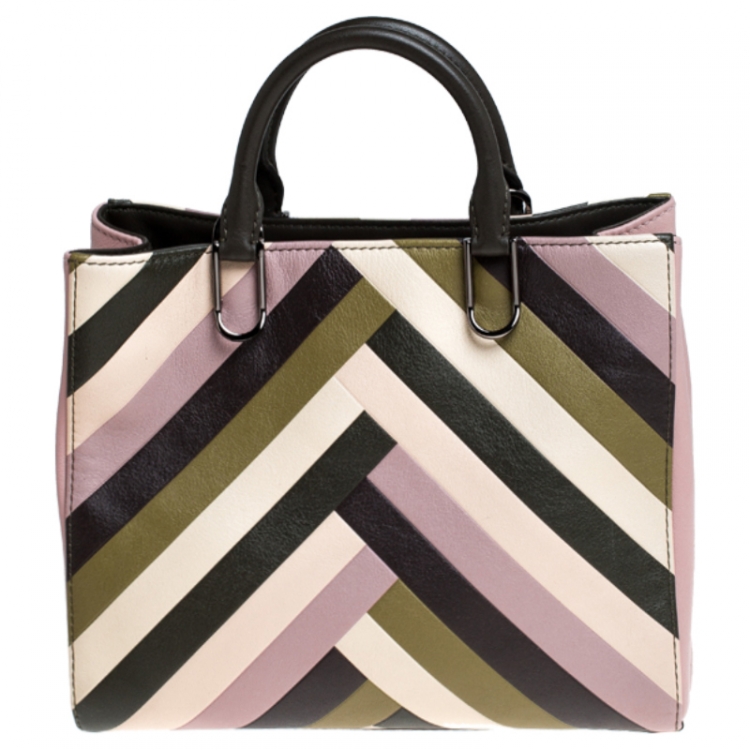 Pre Owned Carolina Herrera Multicolour Leather Charm Tote