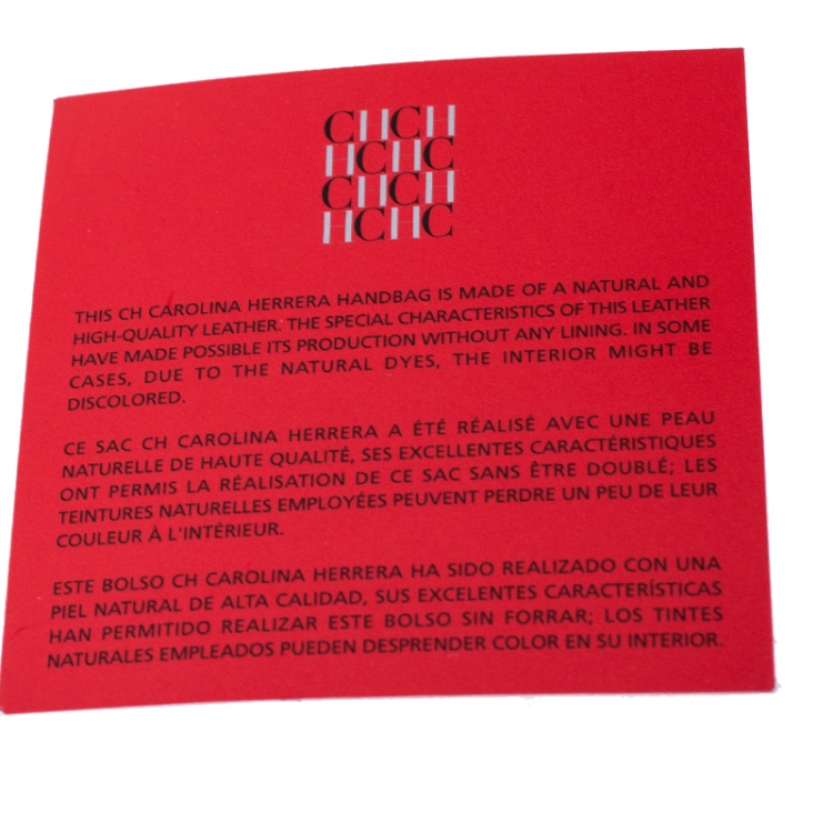 Pre Owned Carolina Herrera Navy Blue/Black Leather Flap Satchel  