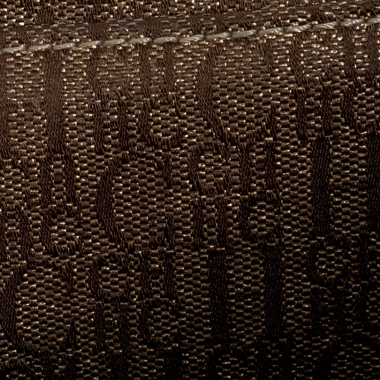 Pre Owned Carolina Herrera Brown Monogram Leather Andy Tote