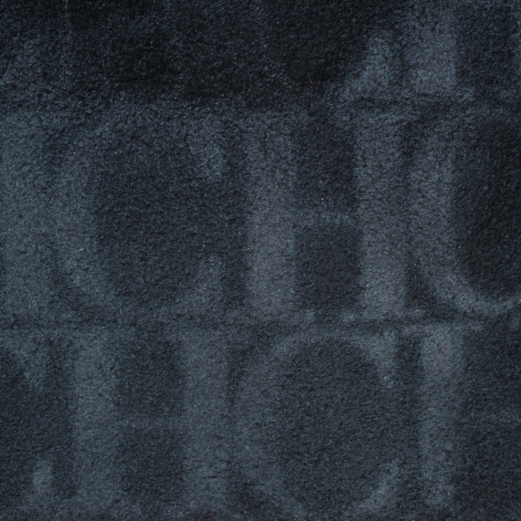 Pre Owned Carolina Herrera Midnight Blue Monogram Leather Matryoshka Tote