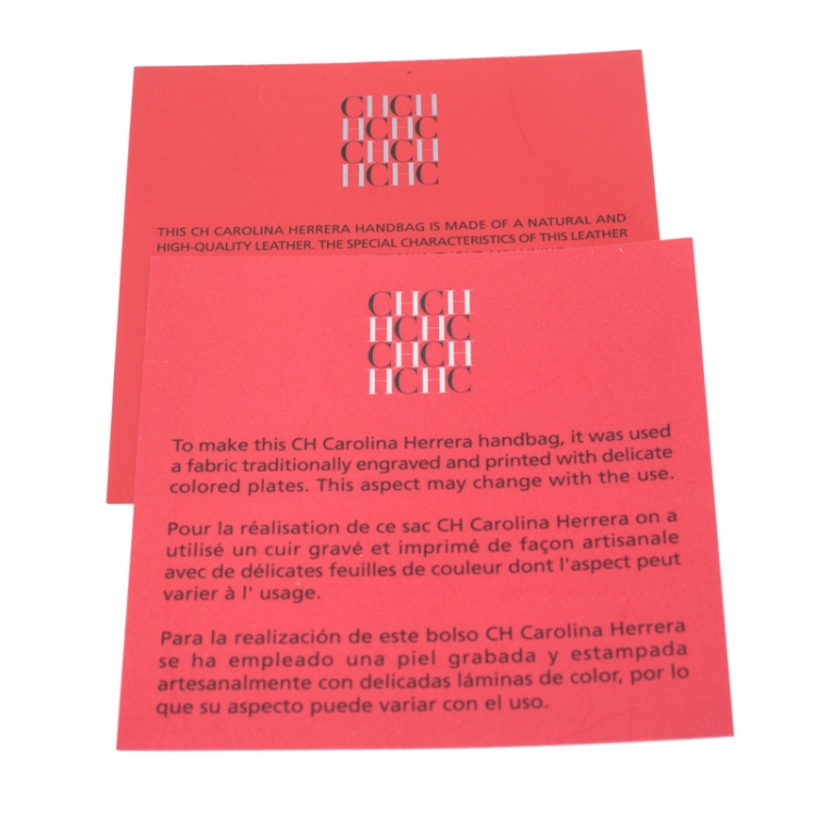 Pre Owned Carolina Herrera Midnight Blue Monogram Leather Matryoshka Tote