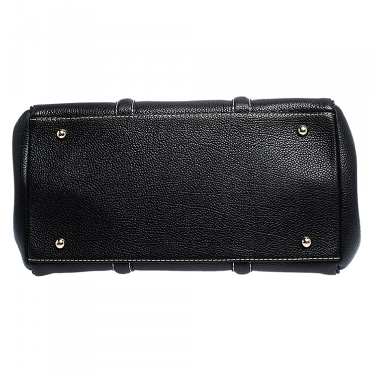 Pre Owned Carolina Herrera Black Leather Andy Tote