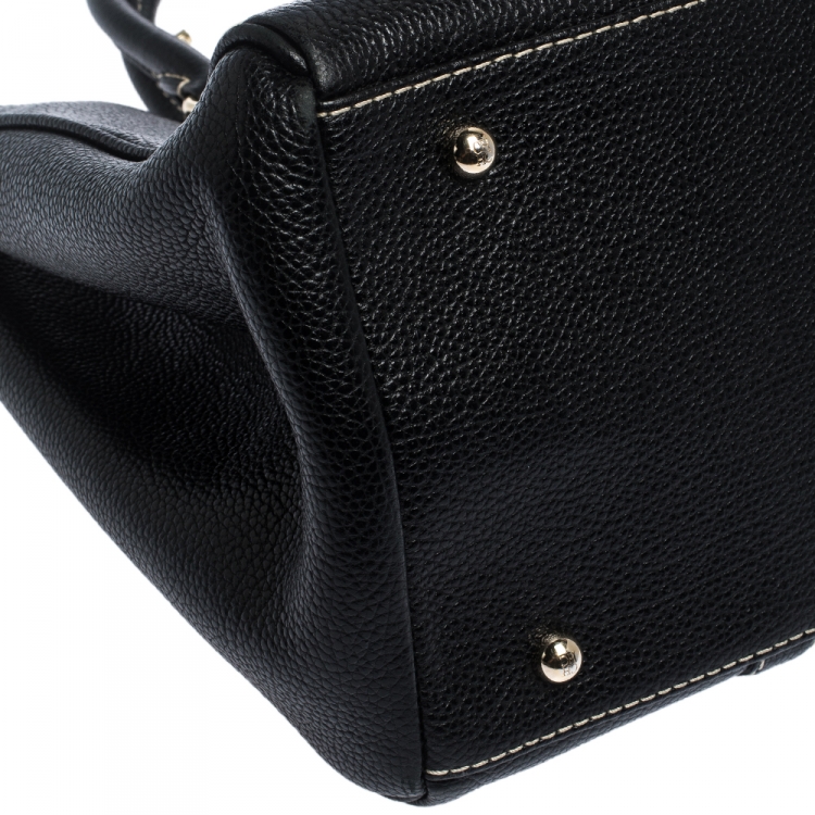 Pre Owned Carolina Herrera Black Leather Andy Tote