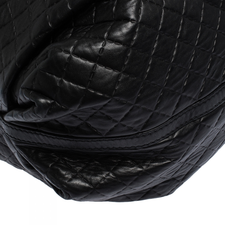 Pre Owned Carolina Herrera Black Quilted Leather Satchel