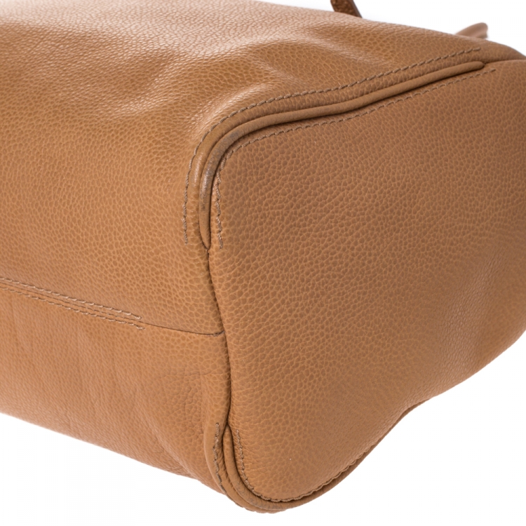 Pre Owned Carolina Herrera Tan Leather Tote