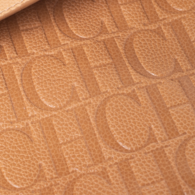 Pre Owned Carolina Herrera Tan Leather Tote