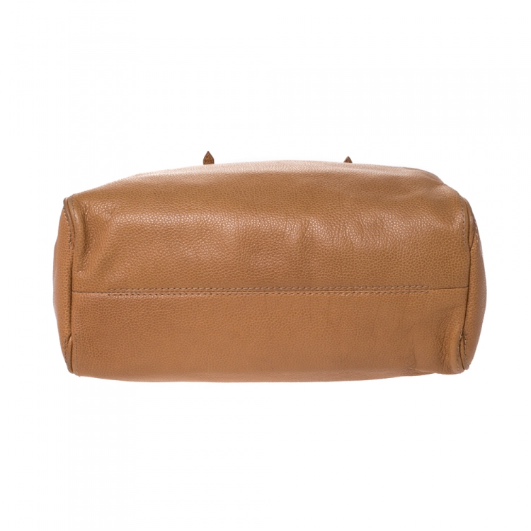 Pre Owned Carolina Herrera Tan Leather Tote