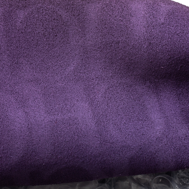 Pre Owned Carolina Herrera Purple Monogram Leather Shopper Tote