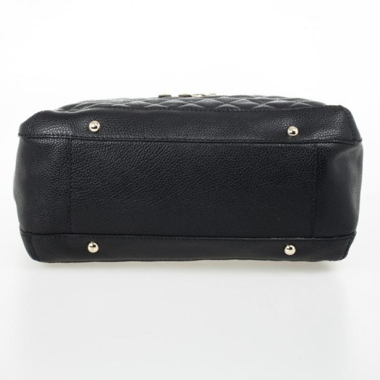 Pre Owned Carolina Herrera CH Black Monogram Tote