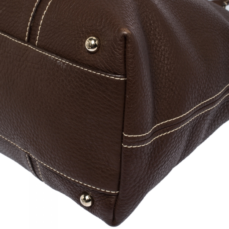 مملوكة مسبقًا Carolina Herrera Brown Leather Andy Tote