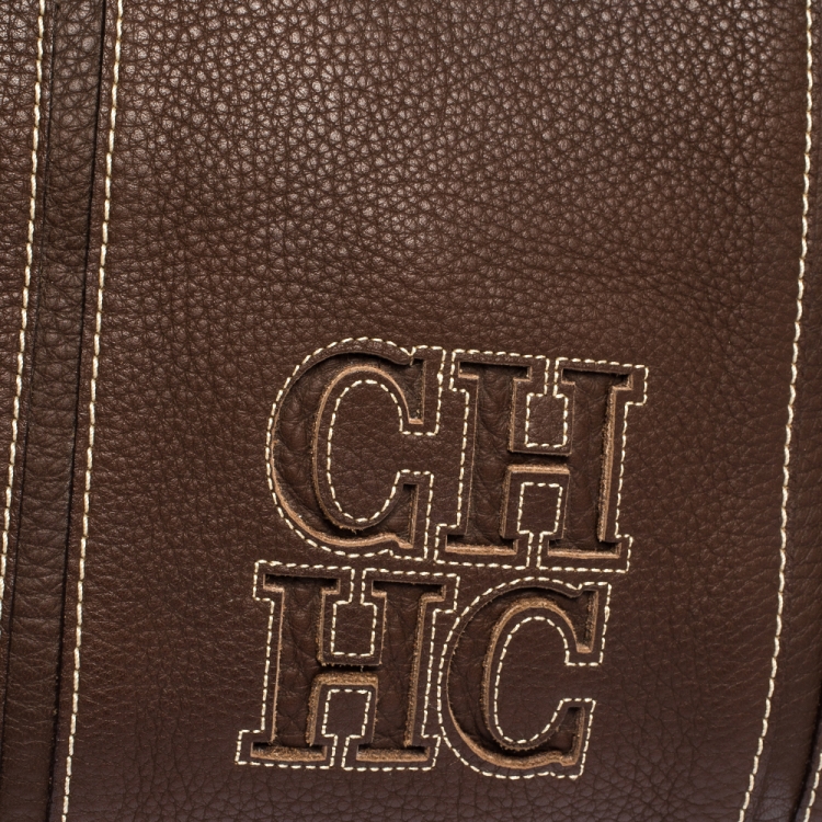 مملوكة مسبقًا Carolina Herrera Brown Leather Andy Tote