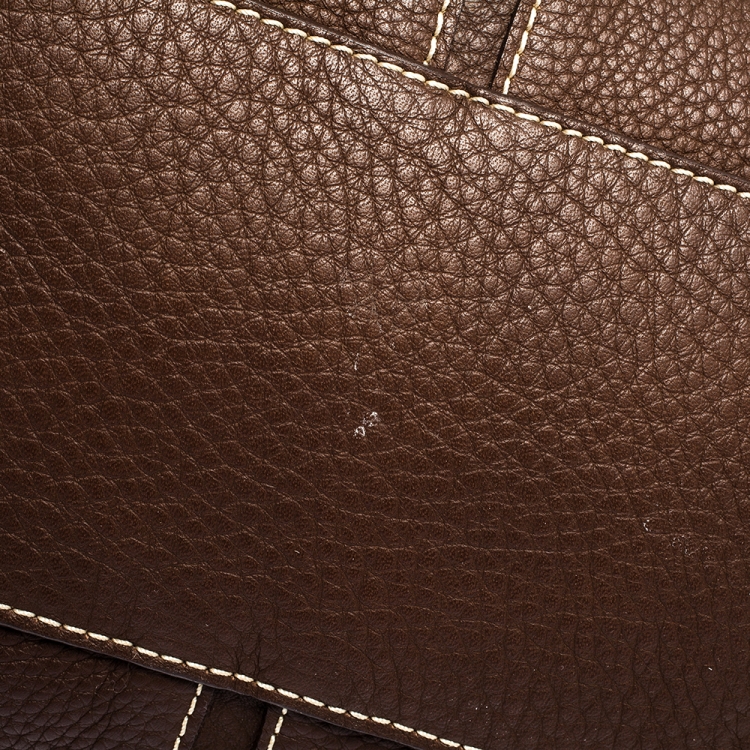 مملوكة مسبقًا Carolina Herrera Brown Leather Andy Tote