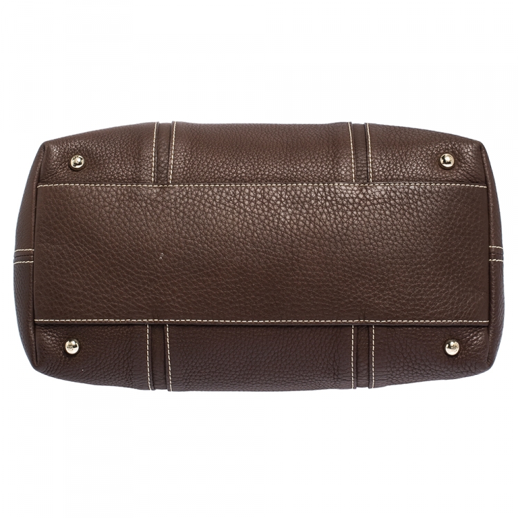 مملوكة مسبقًا Carolina Herrera Brown Leather Andy Tote