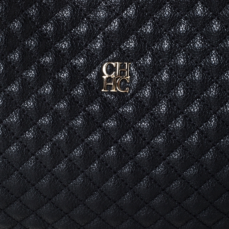 مملوكة مسبقًا Carolina Herrera Black Quilted Leather Tote