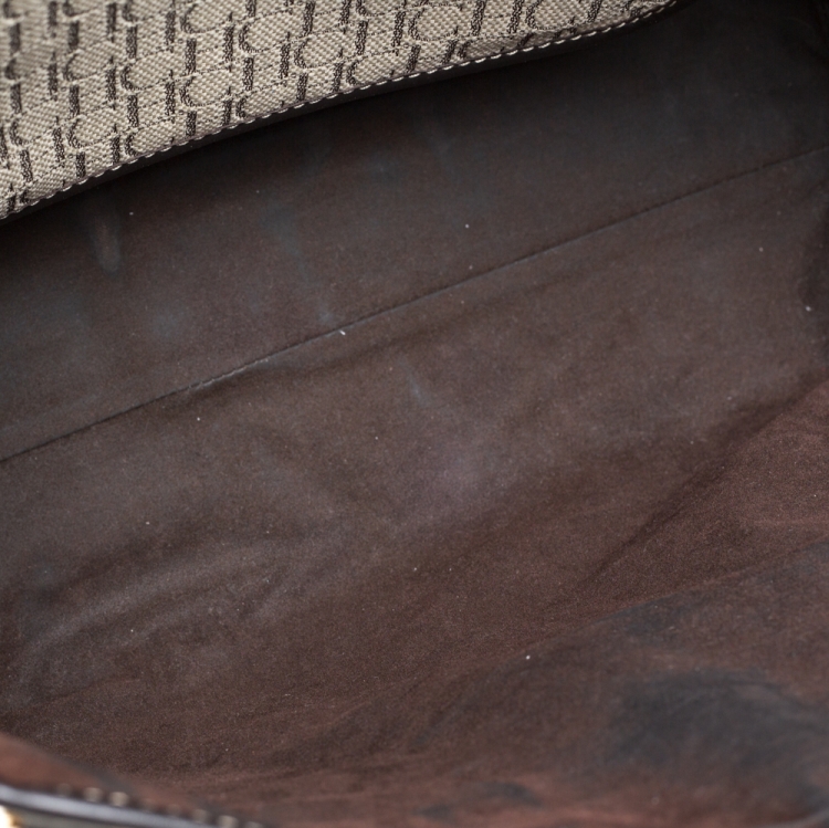 Pre Owned Carolina Herrera Multicolor Monogram Canvas and Leather Shopper Tote