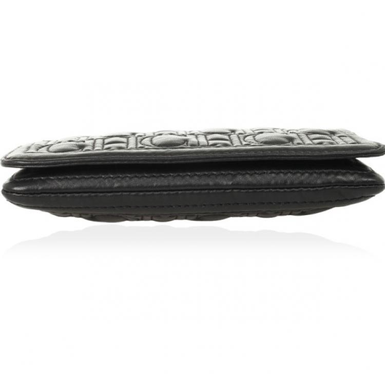 Pre Owned Carolina Herrera Monogram Embossed Bag