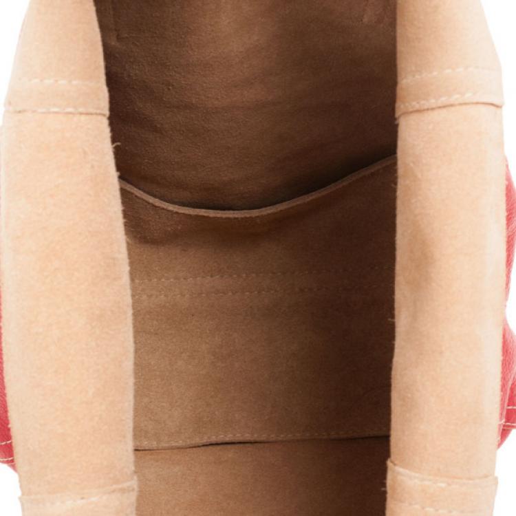 Pre Owned Carolina Herrera Red Leather Tote