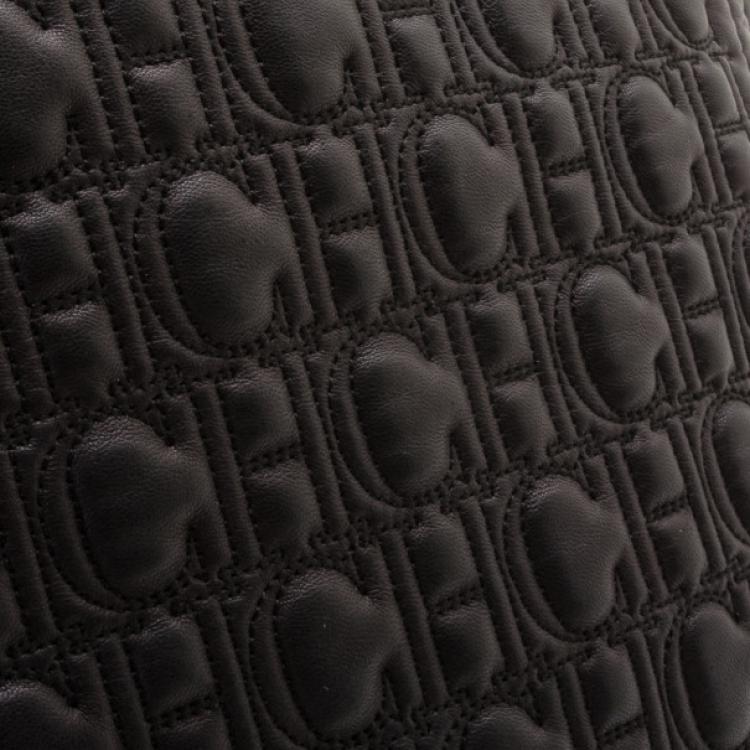 Pre Owned Carolina Herrera CH Black Monogram Tote