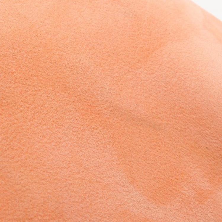 Pre Owned Carolina Herrera Orange Suede Andy Boston Bag