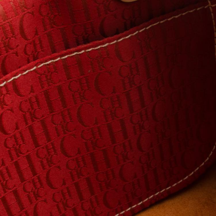 Pre Owned Carolina Herrera Orange Suede Andy Boston Bag