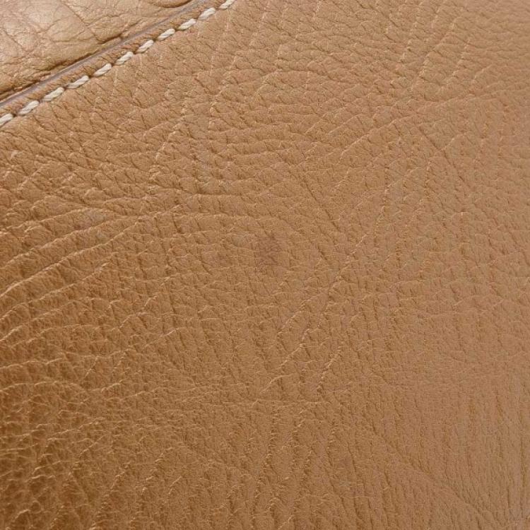 Pre Owned Carolina Herrera Beige Monogram Embossed Scarf Tote