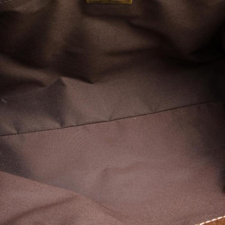 Pre Owned Carolina Herrera Beige Monogram Embossed Scarf Tote