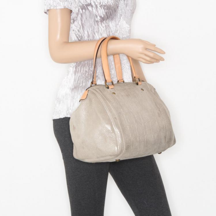 Pre Owned  Carolina Herrera Metallic Andy Boston Bag  