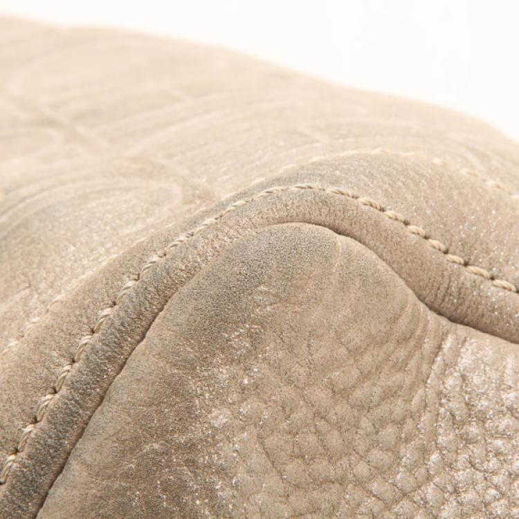 Pre Owned  Carolina Herrera Metallic Andy Boston Bag  